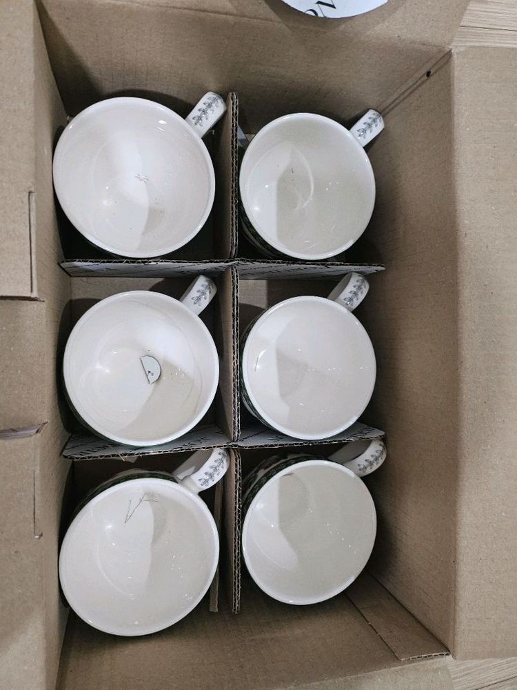 포트메리온 보타닉가든 에칭 커피잔(형) 6인조 12P--1