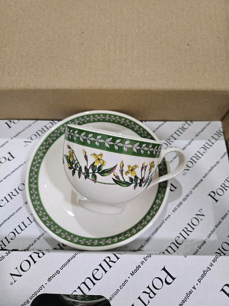 포트메리온 보타닉가든 에칭 커피잔(형) 6인조 12P--2