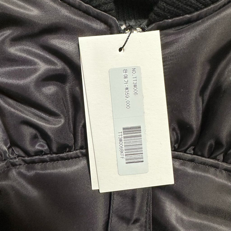 더티스 리본 항공 봄버 점퍼 블랙 / 새상품--2