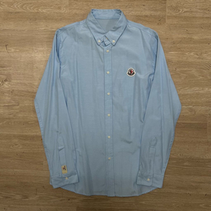 몽클레어 시그니처 와펜 버튼다운 옥스퍼드 셔츠 [스카이블루] L/100