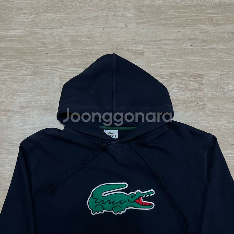 라코스테 빅로고 기모 후드티 [네이비] 4사이즈--1