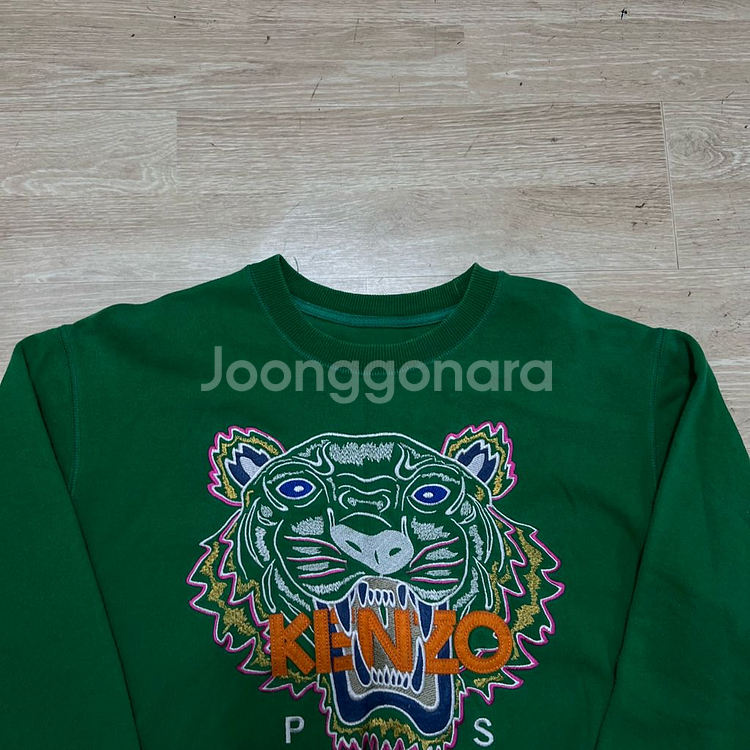 KENZO 겐조타이거 자수 빅로고 맨투맨 [그린] L/100--1