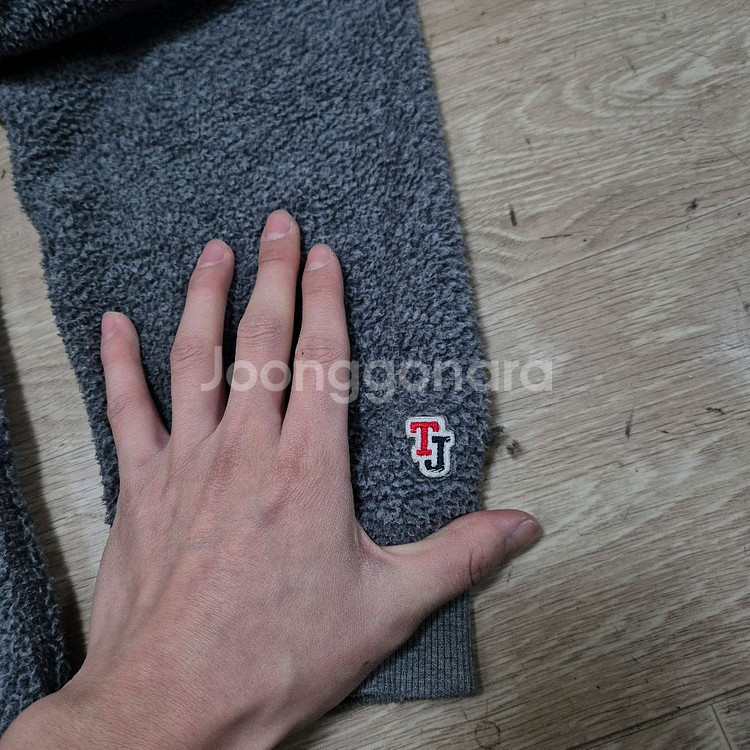 타미힐피거 진스 TJ 로고 후드 후리스 플리스 자켓 XL(105)--4