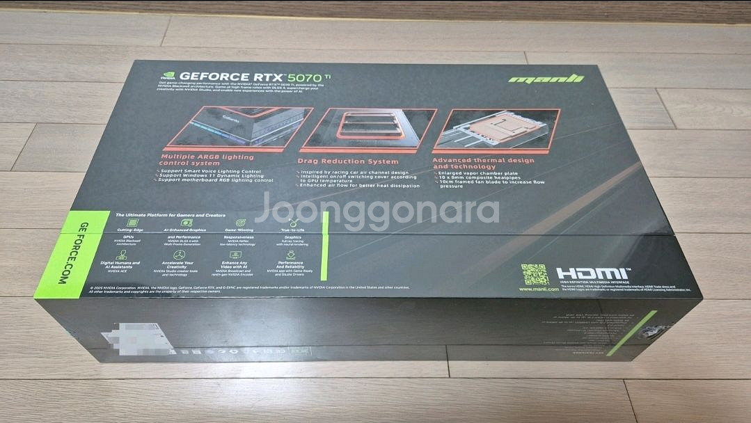 미개봉) 만리 RTX 5070 Ti 가야르도 갈라도 새제품 5070ti (무상AS 3년)--1