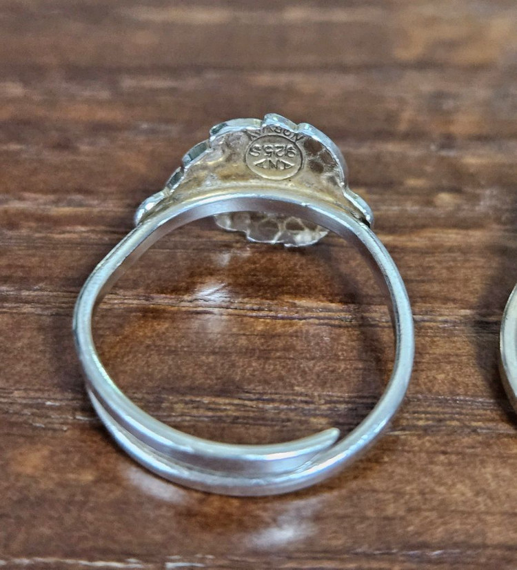 1970년대 노르웨이 빈티지 엔틱 실버 반지 세트--6