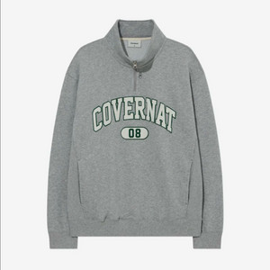 [새상품] L) 커버낫 아치로고 하프집업 맨투맨 그레이