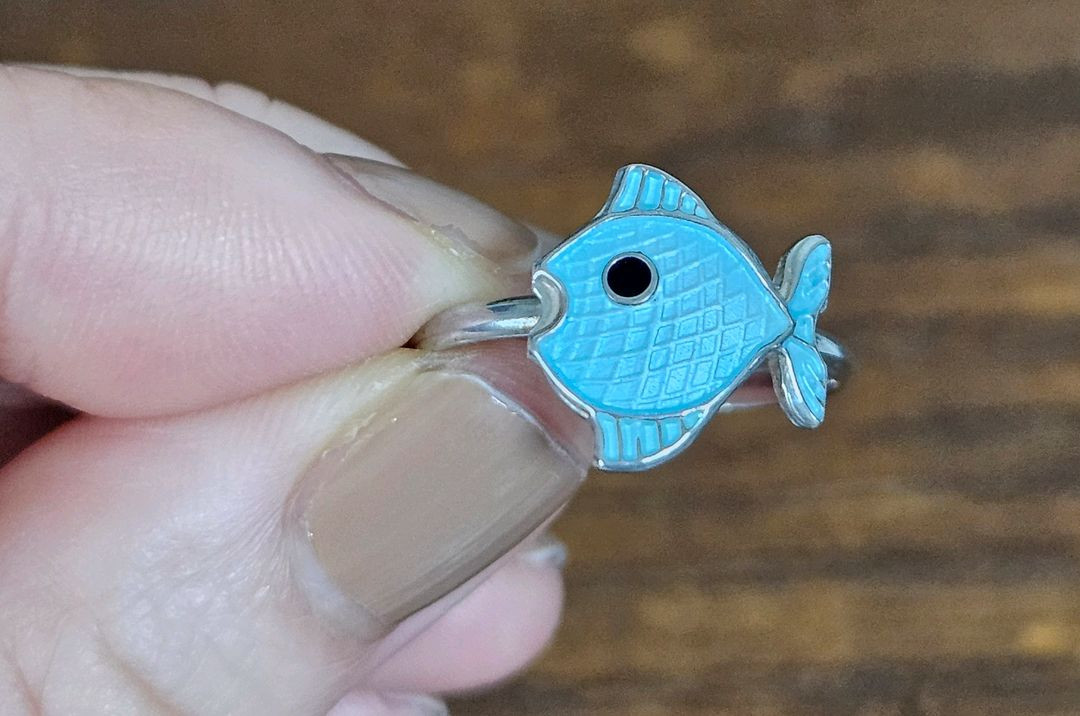 1960년대 덴마크 빈티지 실버 물고기반지--3