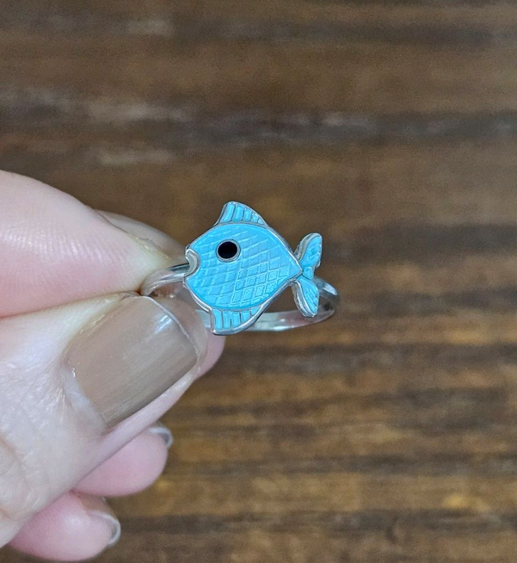 1960년대 덴마크 빈티지 실버 물고기반지--4