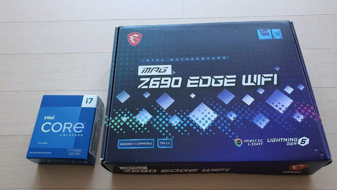 i7 13700kf + msi z690 edge wifi 판매합니다.--0