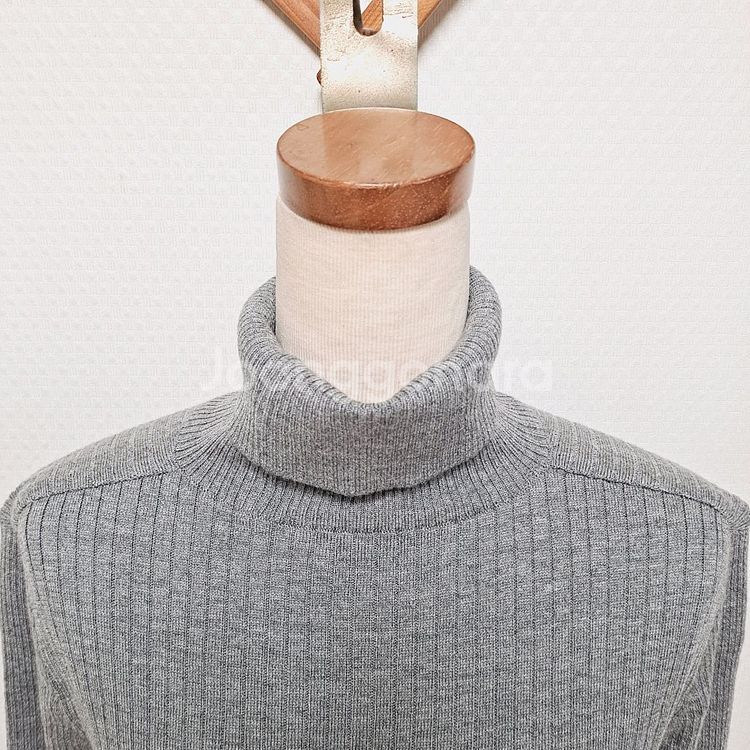 깨끗한 여성 캐시미어 골지 니트티 95 목폴라 터틀넥 목티 긴팔티--1