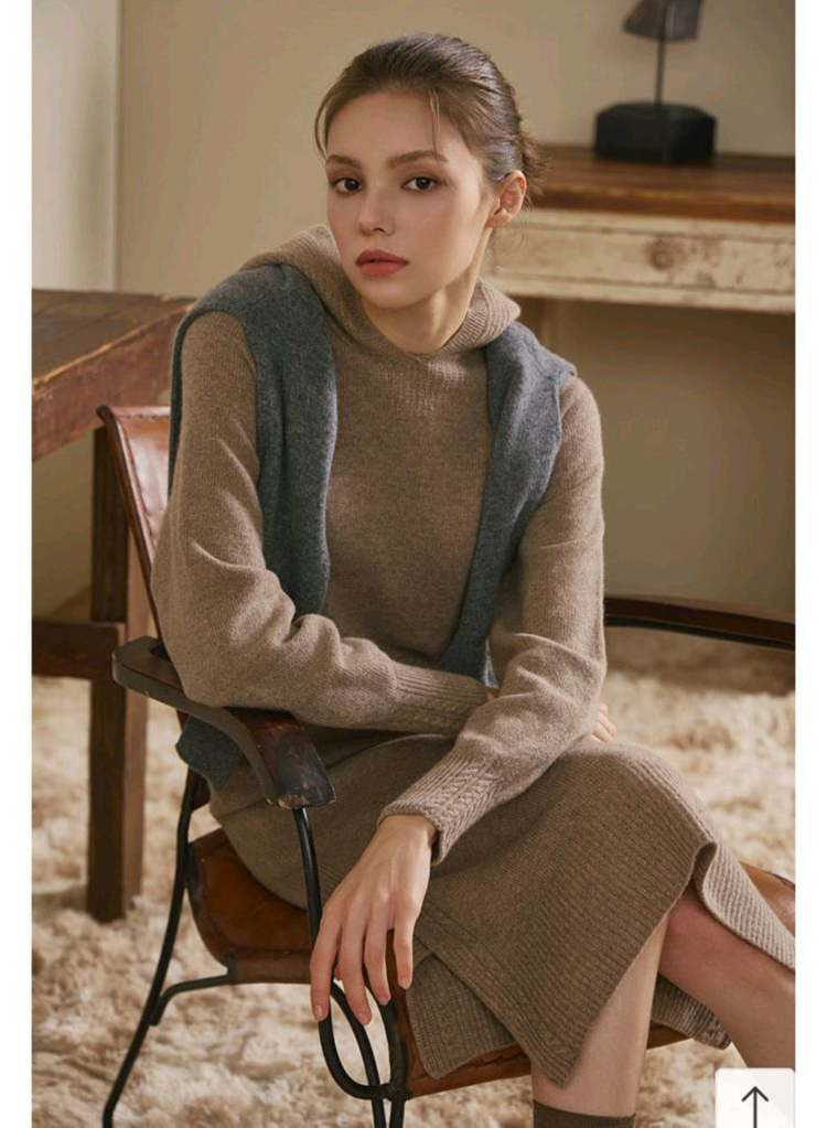 케이수 호주산 메리노울 100 니트 원피스--2