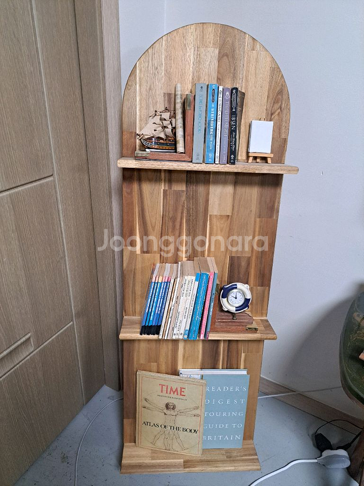 북스탠드 겸용 장식장 수납장--3