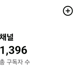 유튜브 구독자 1396명 채널