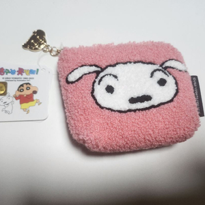 짱구 흰둥이 털 핑크색 동전지갑