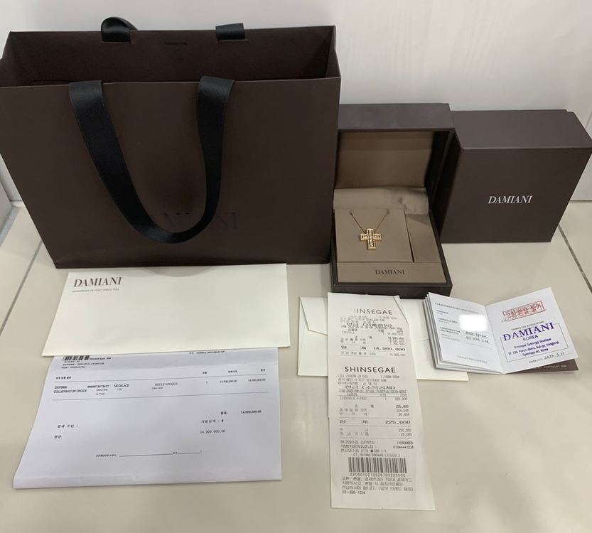 [L]다미아니 벨에포크 펜던트 핑크골드 로즈골드 다이아 목걸이 라지사이즈 이미지