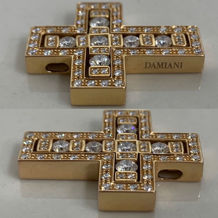 [L]다미아니 벨에포크 펜던트 핑크골드 로즈골드 다이아 목걸이 라지사이즈 이미지