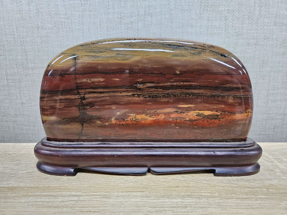 수석 돌 수림석 문양석 노을 겹산 산수경--0