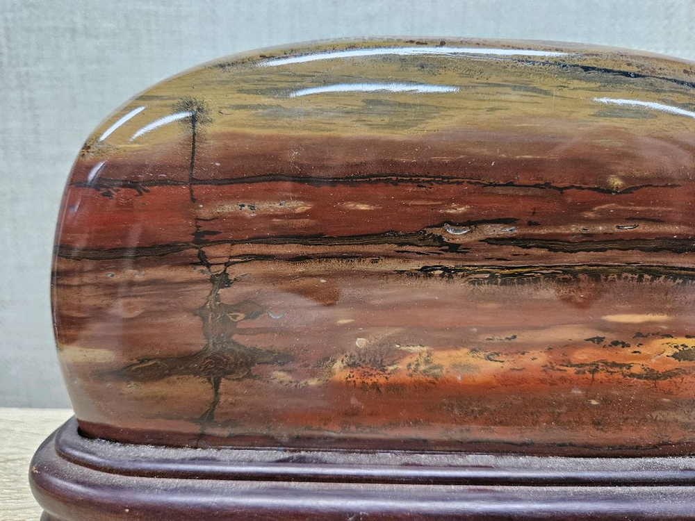 수석 돌 수림석 문양석 노을 겹산 산수경--1