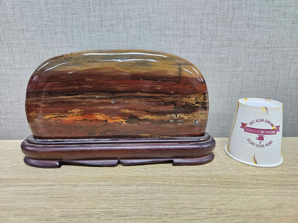 수석 돌 수림석 문양석 노을 겹산 산수경--8