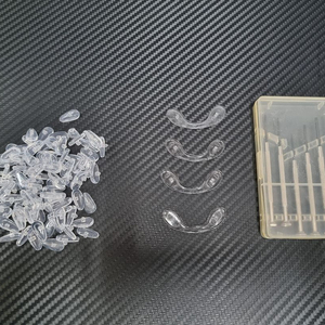 실리콘 에어 안경 코받침 100개, 일체형 안경 코받침 4개, 정밀 드라이버 일괄