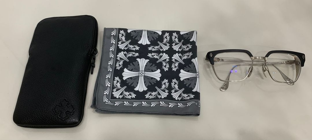 크롬하츠 LGMA 르그마 [MBK/BS] 안경 매트블랙&브러쉬드 실버 이미지