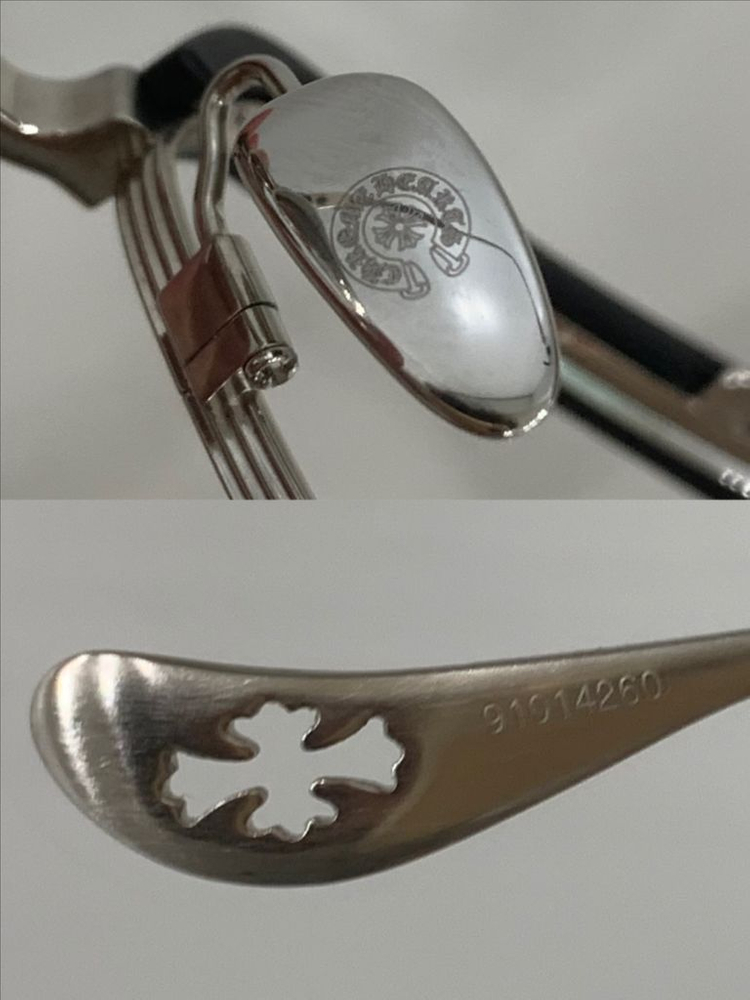 크롬하츠 LGMA 르그마 [MBK/BS] 안경 매트블랙&브러쉬드 실버 이미지