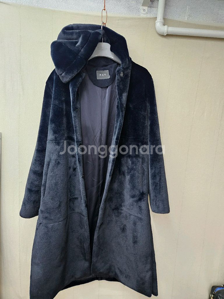 PAT 밍크퍼후드롱코트 100--3