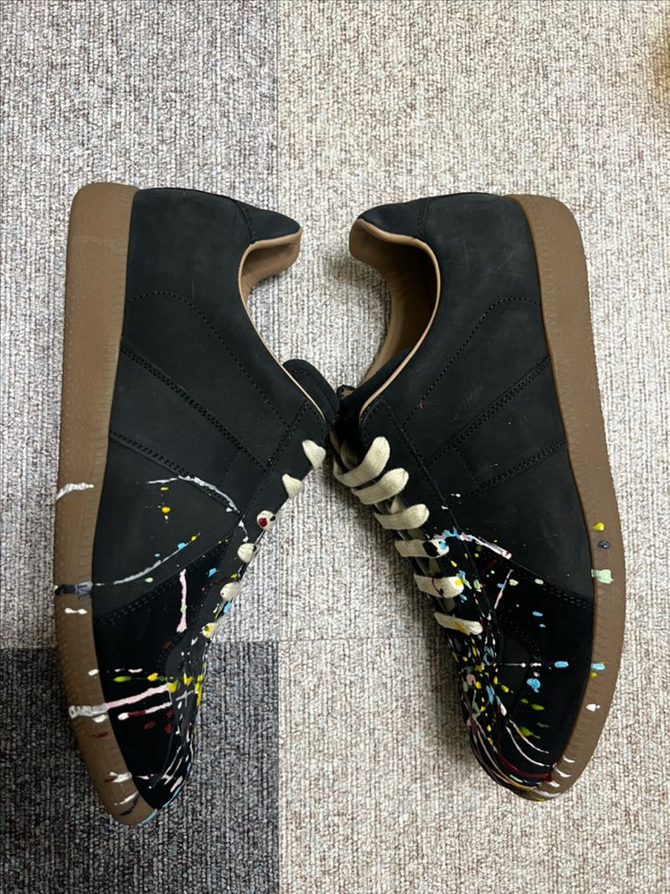 메종마르지엘라 페인트 드롭 스니커즈 블랙 41.5--4