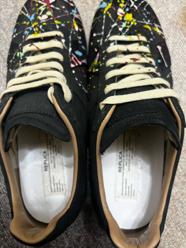 메종마르지엘라 페인트 드롭 스니커즈 블랙 41.5--6