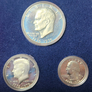 은화 동전 3종 세트 미국 독립 200주년 기념주화세트 1776-1976 S