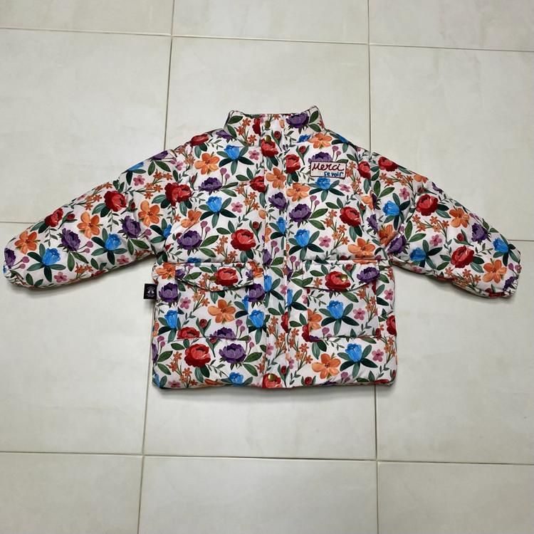 리미떼두두 아트 플라워 덕다운 패딩 XL (120) 조끼로 가능--1