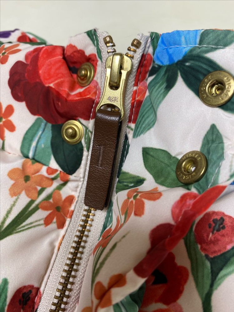 리미떼두두 아트 플라워 덕다운 패딩 XL (120) 조끼로 가능--5