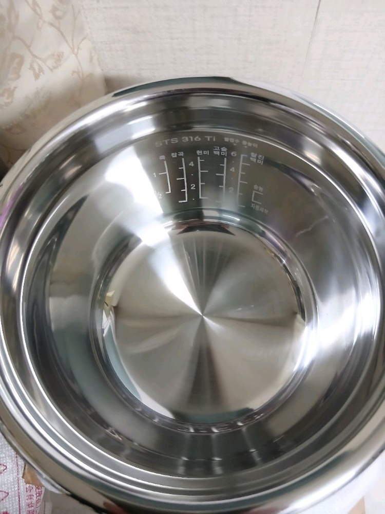 택포 미사용 새제품 쿠첸 123 밥솥용 풀스테인레스 내솥 6인용 이미지