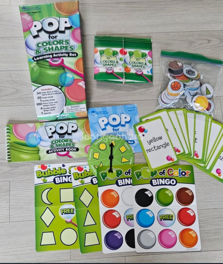 러닝리소스 프리스쿨 키트, 팝 포 컬러즈&세잎프 러닝 액티비티 세트-가격내림--7