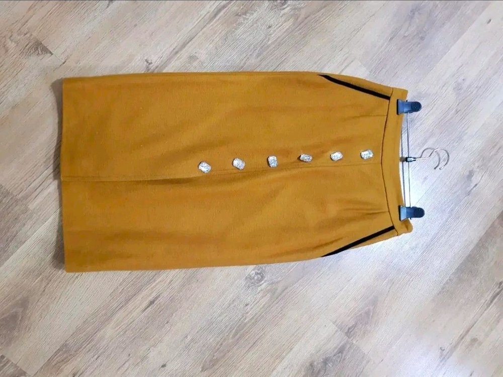 미우미우 보석 고급 울 스커트--2