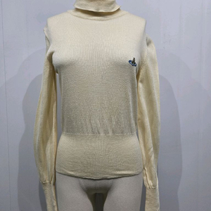 비비안웨스트우드 아이보리 골지 폴라 니트