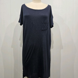 알렉산더 왕 네이비 포켓 반팔 롱 원피스