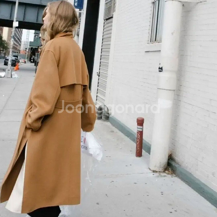 프론트로우(FRONTROW) 김나영 핸드메이드 퓨어울코트 프리사이즈--2