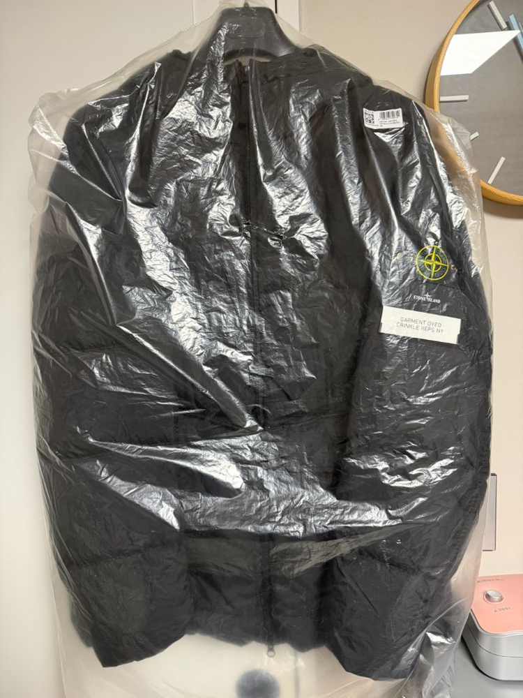 [XL] 스톤아일랜드 25FW 블랙 크링클랩스 후드 패딩--8