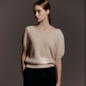 시에sie 미케 브이넥 반팔 니트 블랙 F