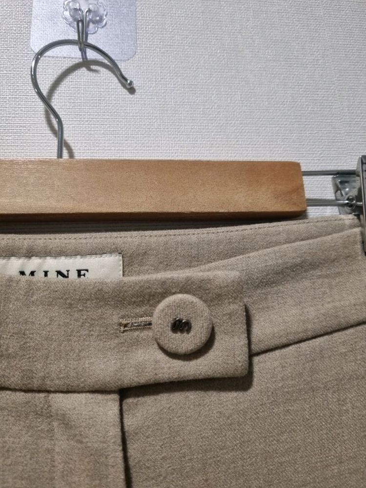 마인(MINE) 울 슬랙스 베이지톤--2
