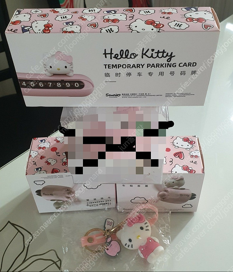 키티 차량용품 귀여운 헬로키티 자동차 주차번호판 키티 #새상품# 이미지