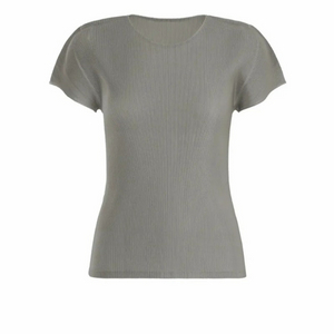 플리츠 플리즈 9월 미스트 그레이 라운드넥 3 이미지