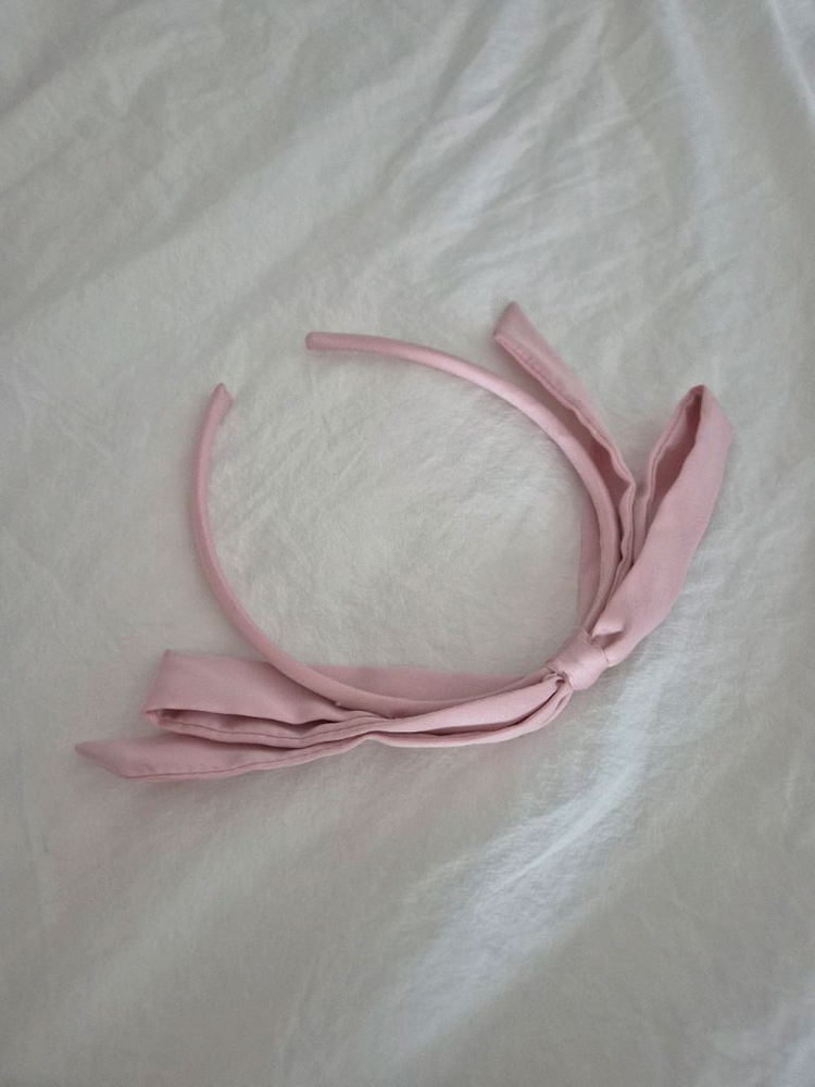 오마이핑크 스몰 더블 리본 헤어밴드 핑크 아기머리띠--3