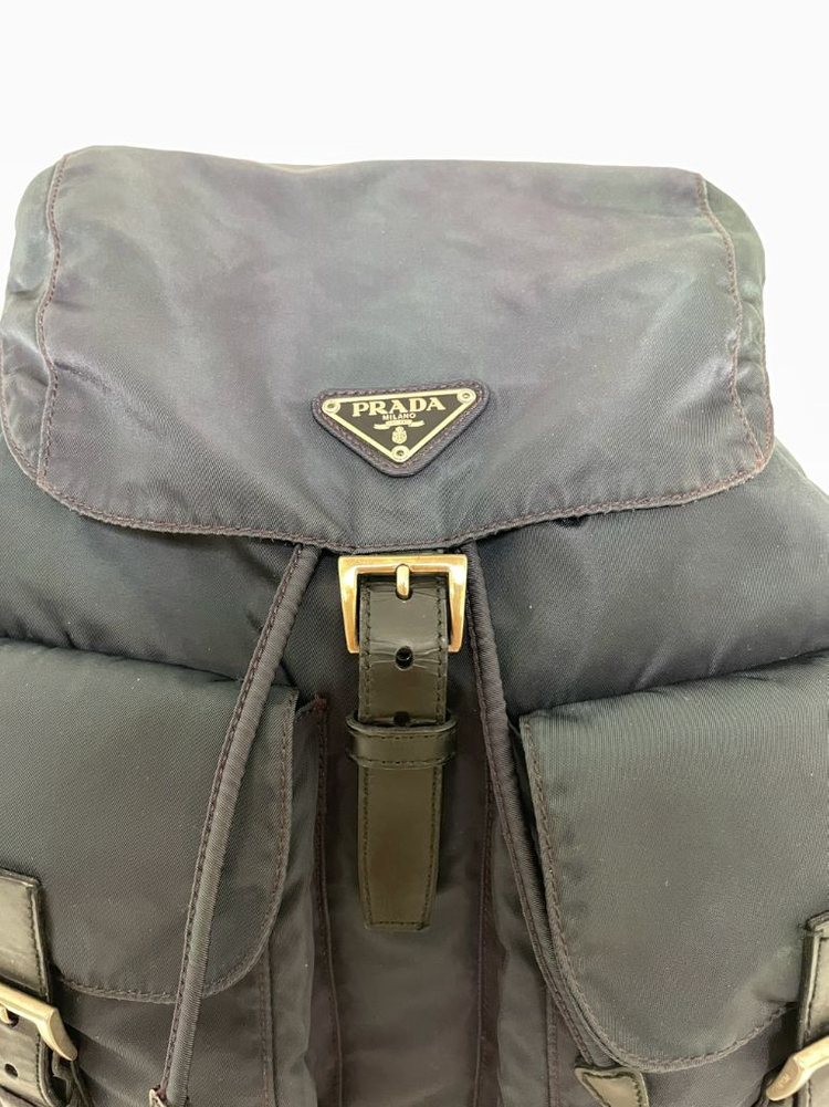 프라다 나일론 투포켓 미듐 백팩--2