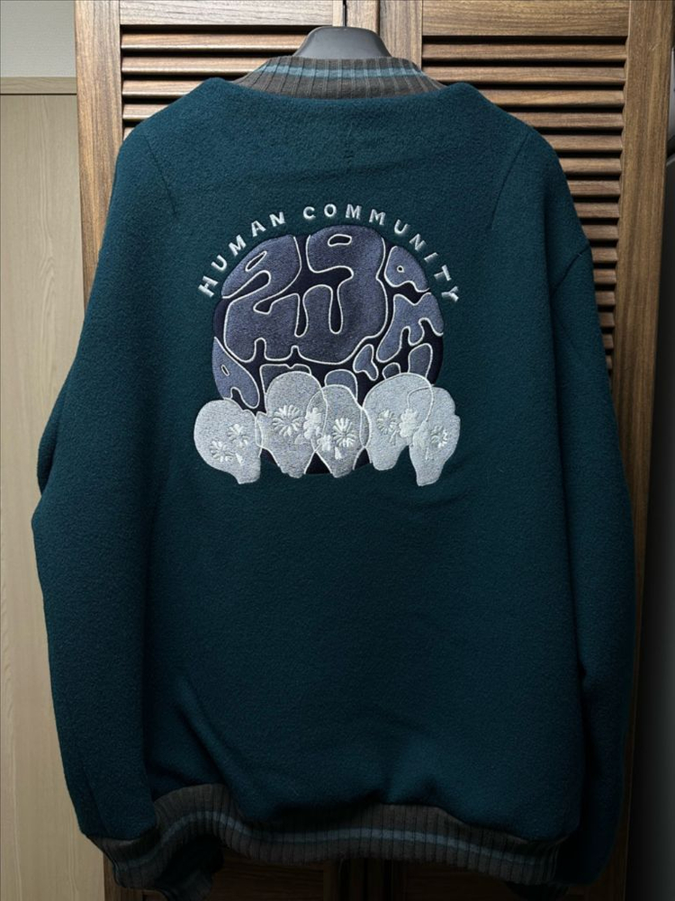 999휴머니티 헤비 울 블루종 터콰이즈 이미지