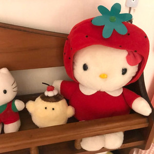 일본 고전 1999 과일 딸기 키티 인형 이미지