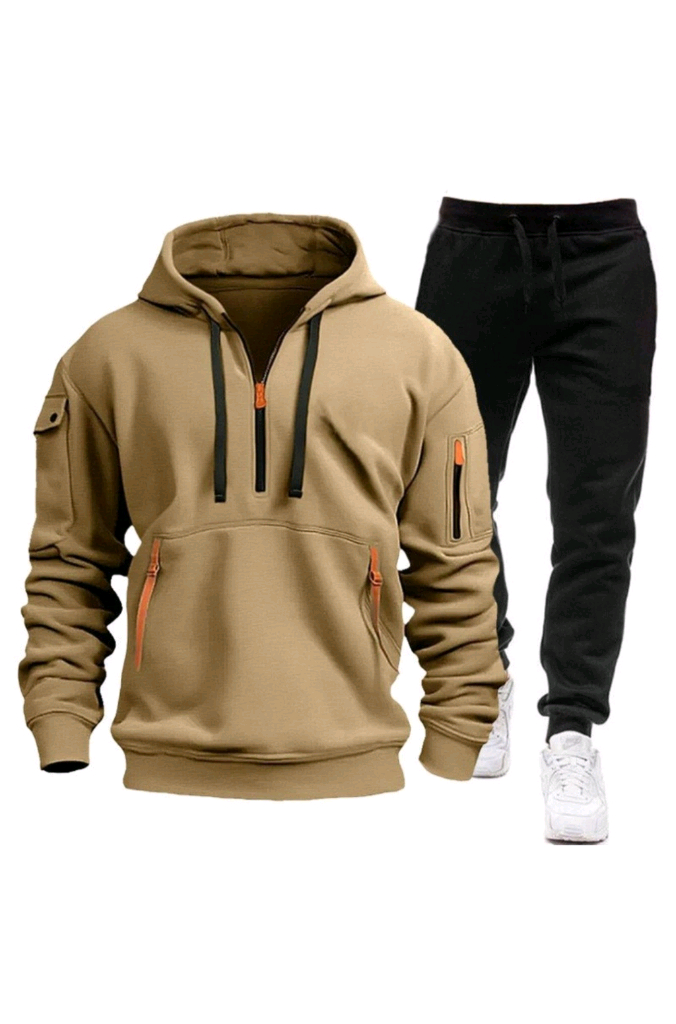 캐주얼 포켓 후드티 상하의세트 풀오버 후드티 실용적 일상운동복싸이즈 95 ~ 115까지 색상 7가지 종류상하의 세트--3