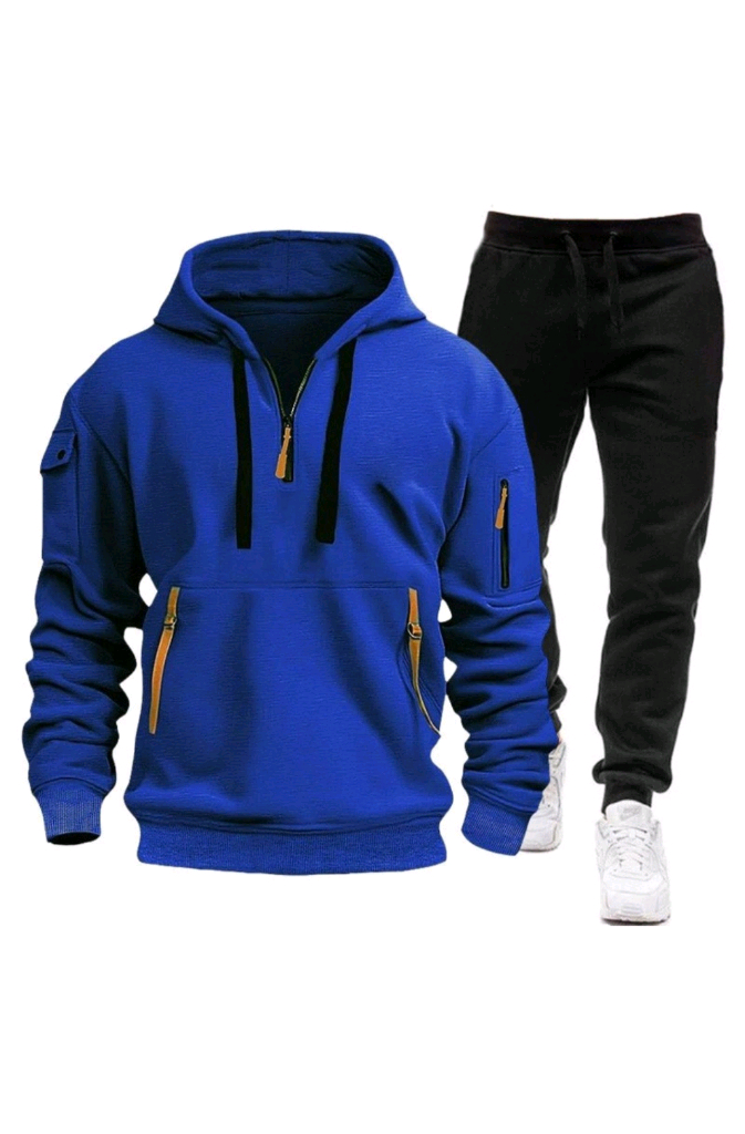 캐주얼 포켓 후드티 상하의세트 풀오버 후드티 실용적 일상운동복싸이즈 95 ~ 115까지 색상 7가지 종류상하의 세트--4