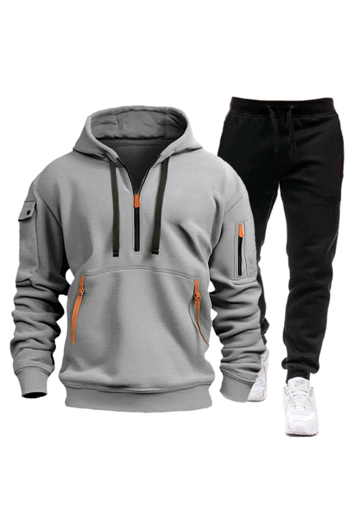 캐주얼 포켓 후드티 상하의세트 풀오버 후드티 실용적 일상운동복싸이즈 95 ~ 115까지 색상 7가지 종류상하의 세트--5